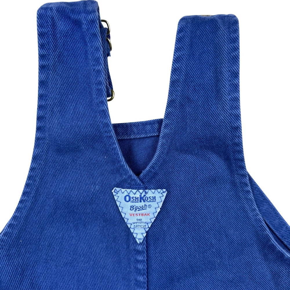 Vintage‎ 1990s OshKosh B'gosh Blue Overalls Toddler 3T Made USA Cotton Snap Leg - Picture 10 of 16